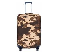 VCzsdff Brown Cowhide Art Printing Luggage Cover Washable Suitcase Protector Anti Scratch Suitcase Cover Fits 18 to 32 Inch Luggage