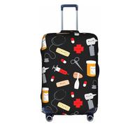 VCzsdff Cartoon Medicine Pattern Printing Luggage Cover Washable Suitcase Protector Anti Scratch Suitcase Cover Fits 18 to 32 Inch Luggage