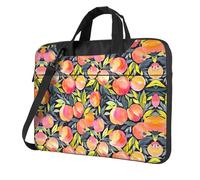 VCzsdff Colorful Peach Print Shockproof Laptop Bag Heavy Duty Oxford Cloth Shoulder Case Padded Computer Briefcase For Travel