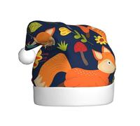 VCzsdff Cute Animal Fox Flower Printing Unisex Adult Annual Ceremony 1 Pcs Christmas Headbands Decoration Xmas Tree Snowman Santa Hat