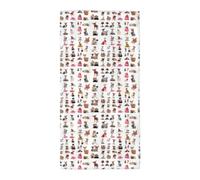 VCzsdff Cute Chihuahua Pug Pattern Lightweight Printed Bath Towel For Fitness Training Daily Use
