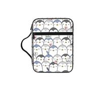 VCzsdff Cute Penguin Printed Scripture Storage Bag, Water Resistant Stationery Holder, Church Worship Study Case