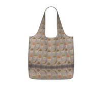 VCzsdff Egg Cup Noodle Ramen Print Foldable Grocery Tote Reusable Market Bag 25l Lightweight Polyester Shoulder Carryall