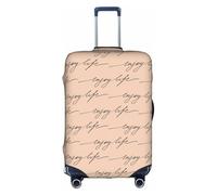 VCzsdff Enjoy Life Handwritten Black Text Printing Luggage Cover Washable Suitcase Protector Anti Scratch Suitcase Cover Fits 18 to 32 Inch Luggage