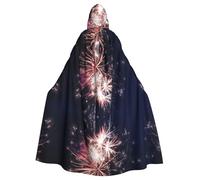 VCzsdff Explosion Firework Printing Carnival Party Supplies,Adult Economic Hooded Cloak,Hooded Cloak 57.8 Inches Length For Halloween