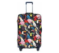 VCzsdff Flamingo Tropical Wildlife Printing Luggage Cover Washable Suitcase Protector Anti Scratch Suitcase Cover Fits 18 to 32 Inch Luggage