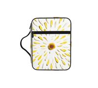VCzsdff Flower Petals Printed Scripture Storage Bag, Water Resistant Stationery Holder, Church Worship Study Case