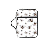 VCzsdff Funny Bees Printed Scripture Storage Bag, Water Resistant Stationery Holder, Church Worship Study Case