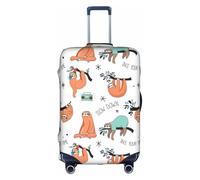 VCzsdff Funny Cute Animal Sloth Music Printing Luggage Cover Washable Suitcase Protector Anti Scratch Suitcase Cover Fits 18 to 32 Inch Luggage