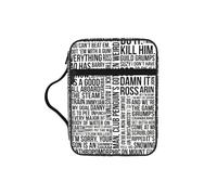 VCzsdff Game Quotes Printed Scripture Storage Bag, Water Resistant Stationery Holder, Church Worship Study Case