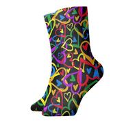 VCzsdff Gay Pride Rainbow Plush House And Office Socks, Cozy Non-Slip Slipper Socks For Indoor Comfort