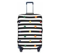 VCzsdff Glitter Rainbow Polka Dot Stripe Black and White Printing Luggage Cover Washable Suitcase Protector Anti Scratch Suitcase Cover Fits 18 to 32 Inch Luggage