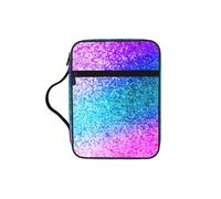 VCzsdff Glitter Sequin Spot Printed Scripture Storage Bag, Water Resistant Stationery Holder, Church Worship Study Case