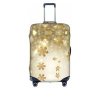 VCzsdff Gold Silk Christmas Printing Luggage Cover Washable Suitcase Protector Anti Scratch Suitcase Cover Fits 18 to 32 Inch Luggage