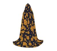 VCzsdff Golden Pineapple Gothic Medieval Hooded Cape For Teenagers Cosplay Costume Renaissance Fair Stage Theater Robe