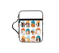 VCzsdff Guinea Pig Illustration Printed Scripture Storage Bag, Water Resistant Stationery Holder, Church Worship Study Case