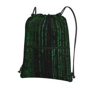 VCzsdff Hacker Era Print Adjustable Drawstring Sack Bag, Lightweight Foldable Backpack, with Zipper Pocket for Hiking