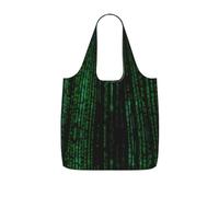 VCzsdff Hacker Era Print Foldable Grocery Tote Reusable Market Bag 25l Lightweight Polyester Shoulder Carryall