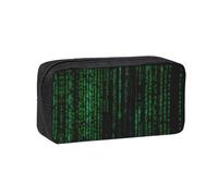 VCzsdff Hacker Era Printed Pen Case Roomy Stationery Organizer Durable Zip Bag Polyester Pouch for College Work Commute