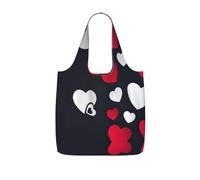 VCzsdff Happy Valentine'S Day2 Print Foldable Grocery Tote Reusable Market Bag 25l Lightweight Polyester Shoulder Carryall