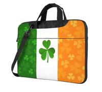 VCzsdff Irish Flag Print Shockproof Laptop Bag Heavy Duty Oxford Cloth Shoulder Case Padded Computer Briefcase For Travel