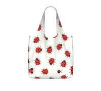 VCzsdff Ladybugs Pattern Infinite Speckled Print Foldable Grocery Tote Reusable Market Bag 25l Lightweight Polyester Shoulder Carryall