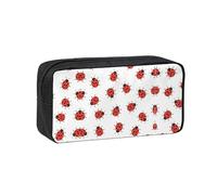 VCzsdff Ladybugs Pattern Infinite Speckled Printed Pen Case Roomy Stationery Organizer Durable Zip Bag Polyester Pouch for College Work Commute