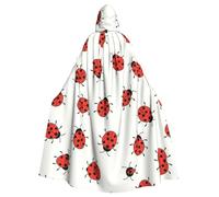 VCzsdff Ladybugs Pattern Infinite Speckled Printing Carnival Party Supplies,Adult Economic Hooded Cloak,Hooded Cloak 57.8 Inches Length For Halloween