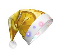 VCzsdff Lemon Slices Plush Santa Hat With Led Lights, Light Up Christmas Hat, Flashing Funny Christmas Hats Adult