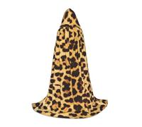 VCzsdff Leopard Skin Pattern Gothic Medieval Hooded Cape For Teenagers Cosplay Costume Renaissance Fair Stage Theater Robe