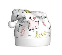 VCzsdff Love Cartoon Fox Printing Unisex Adult Annual Ceremony 1 Pcs Christmas Headbands Decoration Xmas Tree Snowman Santa Hat