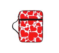 VCzsdff Love Heart Printed Scripture Storage Bag, Water Resistant Stationery Holder, Church Worship Study Case