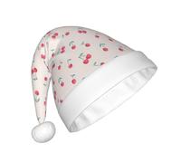 VCzsdff Lovely Sweet Red Cherry Printing Unisex Adult Annual Ceremony 1 Pcs Christmas Headbands Decoration Xmas Tree Snowman Santa Hat