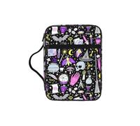 VCzsdff Magic Witch Witchcraft Bohemian Drawing Printed Scripture Storage Bag, Water Resistant Stationery Holder, Church Worship Study Case