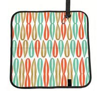 VCzsdff Mid-Century Modern Style Print Portable Seat Cushion Folding Bleacher Pad Compact Picnic Sitting Mat Polyester 40cm