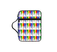 VCzsdff Paint Splatter Backdrop Printed Scripture Storage Bag, Water Resistant Stationery Holder, Church Worship Study Case