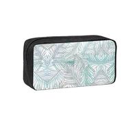 VCzsdff Palm Tree Leaves Printed Pen Case Roomy Stationery Organizer Durable Zip Bag Polyester Pouch for College Work Commute