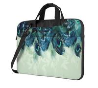 VCzsdff Peacock Feather Pattern Print Shockproof Laptop Bag Heavy Duty Oxford Cloth Shoulder Case Padded Computer Briefcase For Travel