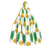 VCzsdff Pineapple1 Printing Carnival Party Supplies,Adult Economic Hooded Cloak,Hooded Cloak 57.8 Inches Length For Halloween