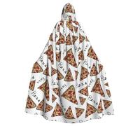 VCzsdff Pizza Pattern Printing Carnival Party Supplies,Adult Economic Hooded Cloak,Hooded Cloak 57.8 Inches Length For Halloween