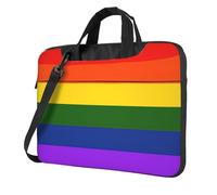 VCzsdff Rainbow Flag Print Shockproof Laptop Bag Heavy Duty Oxford Cloth Shoulder Case Padded Computer Briefcase For Travel