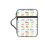 VCzsdff Rainbow Rabbit Printed Scripture Storage Bag, Water Resistant Stationery Holder, Church Worship Study Case