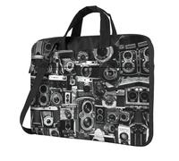 VCzsdff Retro Cool Camera Collection Print Shockproof Laptop Bag Heavy Duty Oxford Cloth Shoulder Case Padded Computer Briefcase For Travel