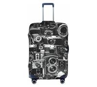 VCzsdff Retro Cool Camera Collection Printing Luggage Cover Washable Suitcase Protector Anti Scratch Suitcase Cover Fits 18 to 32 Inch Luggage