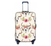 VCzsdff Runner Bull Skull Printing Luggage Cover Washable Suitcase Protector Anti Scratch Suitcase Cover Fits 18 to 32 Inch Luggage