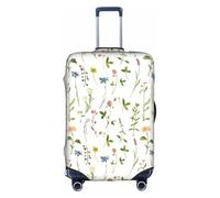 VCzsdff Season Watercolors of Herbs Flowers Printing Luggage Cover Washable Suitcase Protector Anti Scratch Suitcase Cover Fits 18 to 32 Inch Luggage