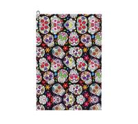 VCzsdff Skulls Printing Durable Golf Towel,Microfiber Waffle Golf Towel With Carabiner Clip,Must Have Golf Accessories