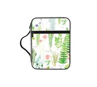 VCzsdff Springtime Herb Garden Printed Scripture Storage Bag, Water Resistant Stationery Holder, Church Worship Study Case