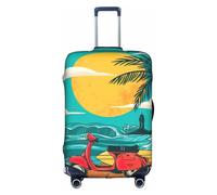 VCzsdff Sunset Beach Palm Tree Printing Luggage Cover Washable Suitcase Protector Anti Scratch Suitcase Cover Fits 18 to 32 Inch Luggage