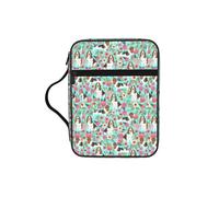 VCzsdff Sweet Basset Hound Florals Printed Scripture Storage Bag, Water Resistant Stationery Holder, Church Worship Study Case